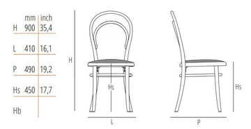 N.14 - Beech chair with integrated cushion by Wiener GTV Design - view 3